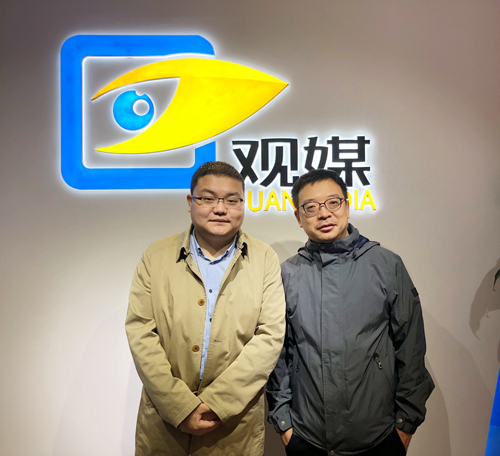 梨视频总编辑李鑫来访观媒